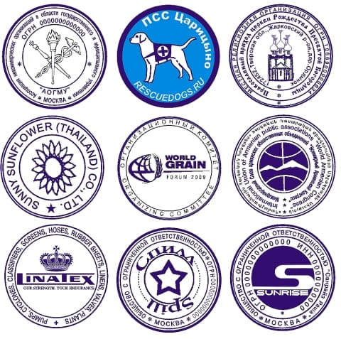 Макеты печатей с логотипом